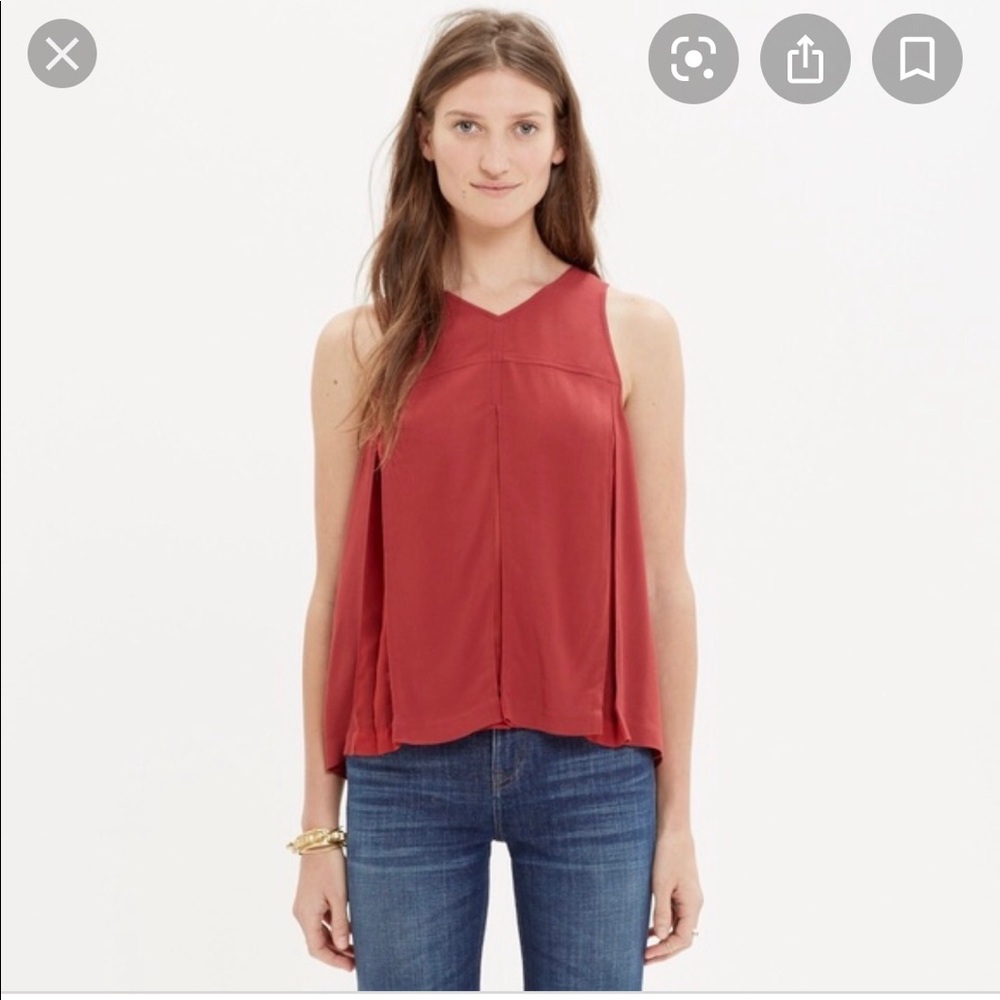 Madewell Sheer Panel Tank Blouse